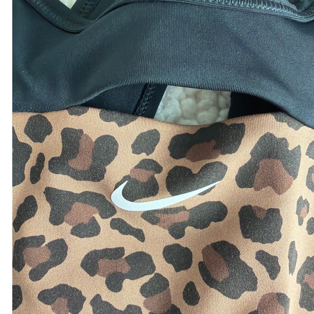 Nike Dri-Fit Sports Bra Size Large Animal Print Keyhole Activewear Athletic Yoga - Picture 5 of 5